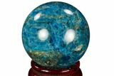 Bright Blue Apatite Sphere - Madagascar #121816-1